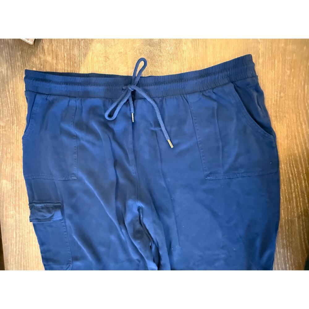 FRYE Blue Cropped Cargo Style Pants Women size 2X 2XL XXL - Picture 3 of 8